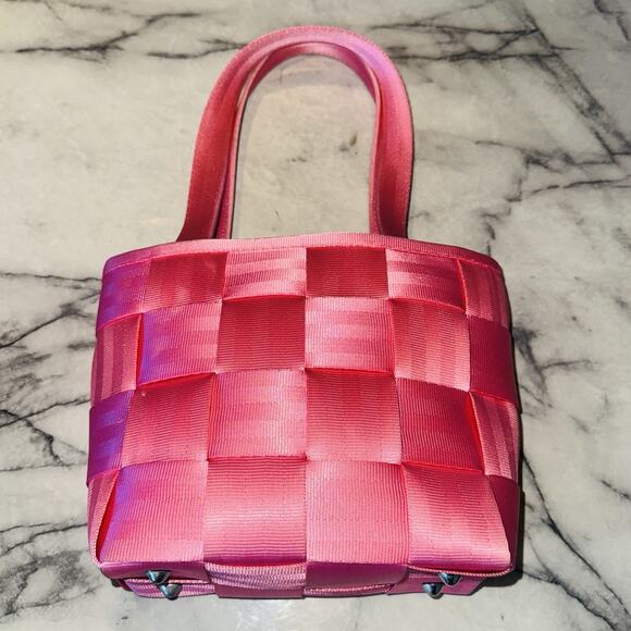 Bubblegum Pink The Original Seatbelt Bag Small Tote Bag Handbag 10"x8"x4" Kawaii - Picture 10 of 11